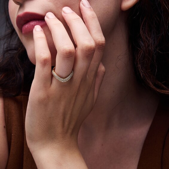 3/4 CT. T.w. Lab-Grown Diamond Multi-Row Contour Band in 14K Gold (F/Vs2)