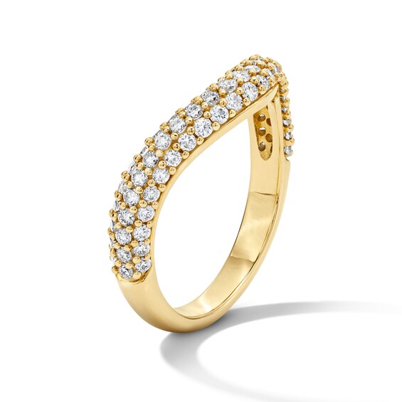 3/4 CT. T.w. Lab-Grown Diamond Multi-Row Contour Band in 14K Gold (F/Vs2)