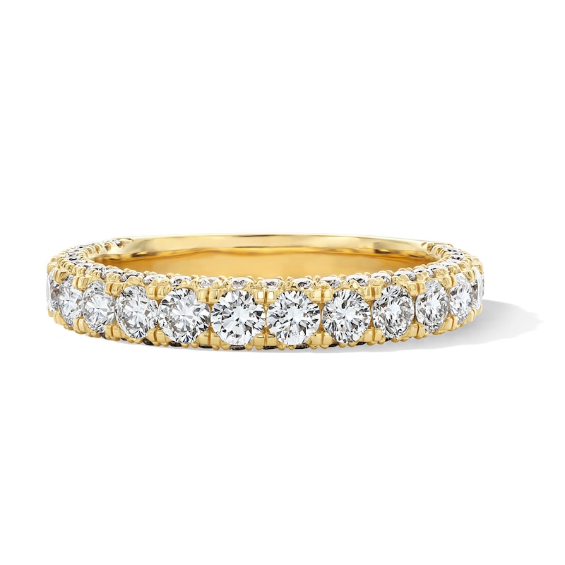 Main Image 1 of 1-1/2 CT. T.W. Certified Lab-Grown Diamond Three-Sided Band in 14K Gold (F/VS2)