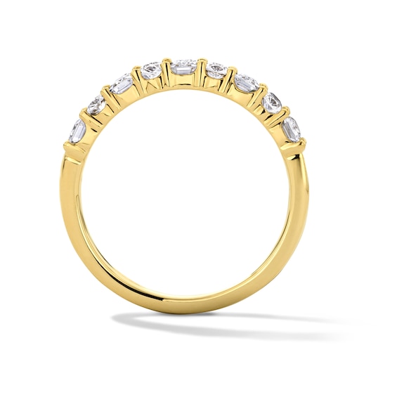 1 CT. T.w. Emerald-Cut and Oval Certified Lab-Grown Diamond Anniversary Band in 10K Gold (F/Vs2)