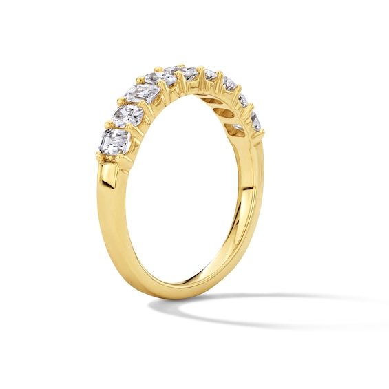 1 CT. T.w. Emerald-Cut and Oval Certified Lab-Grown Diamond Anniversary Band in 10K Gold (F/Vs2)