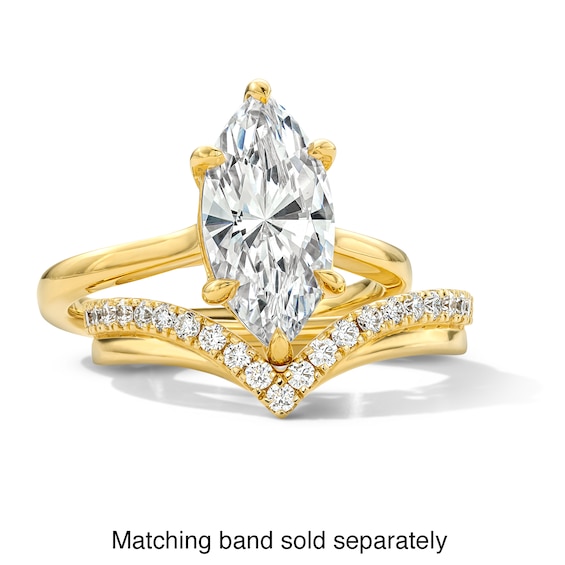 1/3 CT. T.w. Lab-Grown Diamond Two-Row Chevron Band in 14K Gold (F/Vs2)