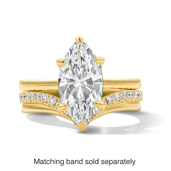 1/3 CT. T.w. Lab-Grown Diamond Two-Row Chevron Band in 14K Gold (F/Vs2)