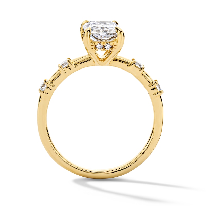 Main Image 2 of 1-3/4 CT. T.W. Radiant-Cut Certified Lab-Grown Diamond Engagement Ring in 14K Gold (F/VS2)