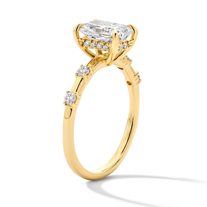 Main Image 4 of 1-3/4 CT. T.W. Radiant-Cut Certified Lab-Grown Diamond Engagement Ring in 14K Gold (F/VS2)