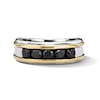 Thumbnail Image 1 of 1 CT. T.W. Black Diamond Five-Stone Band in 10K Two-Tone Gold
