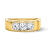Thumbnail Image 1 of 1 CT. T.W. Certified Lab-Grown Diamond Three-Stone Band in 10K Gold (F/VS2)