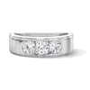 Thumbnail Image 1 of 1 CT. T.W. Certified Lab-Grown Diamond Three-Stone Band in 10K White Gold (F/VS2)
