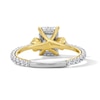 Thumbnail Image 7 of Enchanted Disney Belle 2-1/2 CT. T.W. Emerald-Cut Certified Lab-Grown Diamond Engagement Ring in 14K Two-Tone Gold (F/VS2)