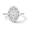 Thumbnail Image 1 of Enchanted Disney Aurora 2-1/4 CT. T.W. Oval Certified Lab-Grown Diamond Frame Ring in 14K Two-Tone Gold (F/VS2)