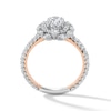 Thumbnail Image 3 of Enchanted Disney Aurora 2-1/4 CT. T.W. Oval Certified Lab-Grown Diamond Frame Ring in 14K Two-Tone Gold (F/VS2)