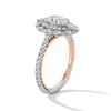 Thumbnail Image 5 of Enchanted Disney Aurora 2-1/4 CT. T.W. Oval Certified Lab-Grown Diamond Frame Ring in 14K Two-Tone Gold (F/VS2)