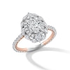 Thumbnail Image 6 of Enchanted Disney Aurora 2-1/4 CT. T.W. Oval Certified Lab-Grown Diamond Frame Ring in 14K Two-Tone Gold (F/VS2)