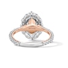 Thumbnail Image 7 of Enchanted Disney Aurora 2-1/4 CT. T.W. Oval Certified Lab-Grown Diamond Frame Ring in 14K Two-Tone Gold (F/VS2)