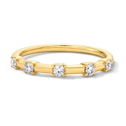 1/4 CT. T.W. Certified Lab-Grown Diamond Station Band in 14K Gold (F/VS2)