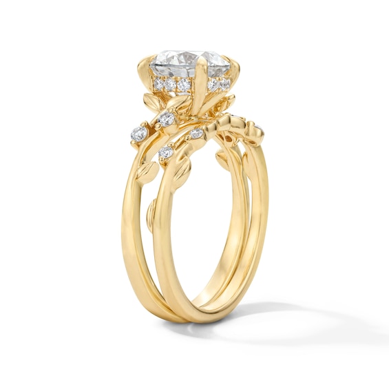 2-1/4 CT. T.w. Certified Lab-Grown Diamond Leaf and Vine Bridal Set in 14K Gold (F/Vs2)