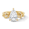 Thumbnail Image 1 of 2-1/4 CT. T.W. Pear-Shaped Certified Lab-Grown Diamond Leaf and Vine Bridal Set in 14K Gold (F/VS2)