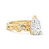 Thumbnail Image 3 of 2-1/4 CT. T.W. Pear-Shaped Certified Lab-Grown Diamond Leaf and Vine Bridal Set in 14K Gold (F/VS2)