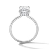 Thumbnail Image 3 of 3-1/8 CT. T.W. Radiant-Cut Certified Lab-Grown Diamond Hidden Frame Engagement Ring in 14K White Gold (F/VS2)