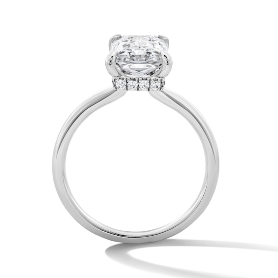 3-1/8 CT. T.w. Radiant-Cut Certified Lab-Grown Diamond Hidden Frame Engagement Ring in 14K White Gold (F/Vs2)