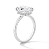 Thumbnail Image 5 of 3-1/8 CT. T.W. Radiant-Cut Certified Lab-Grown Diamond Hidden Frame Engagement Ring in 14K White Gold (F/VS2)