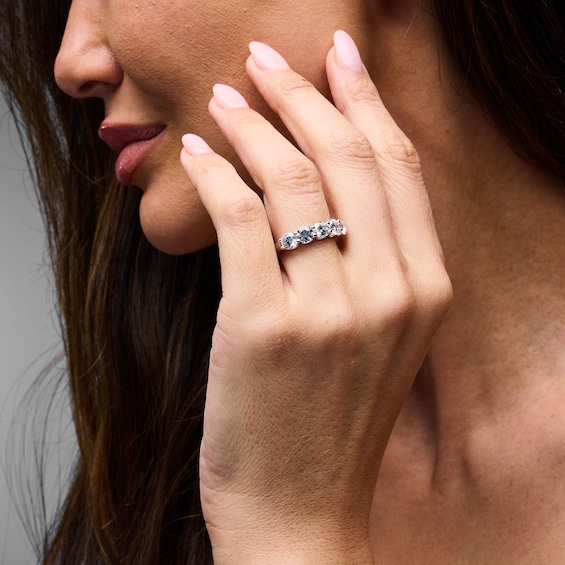 2-1/2 CT. T.w. Lab-Grown Diamond Five-Stone Anniversary Band in 10K White Gold (F/Vs2)