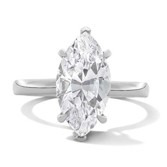 3-1/8 CT. T.w. Marquise-Cut Certified Lab-Grown Diamond Hidden Frame Engagement Ring in 14K White Gold (F/Vs2)