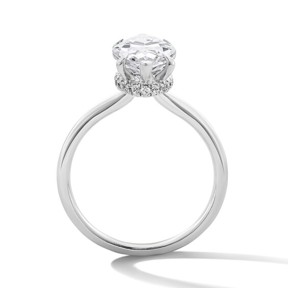 3-1/8 CT. T.w. Marquise-Cut Certified Lab-Grown Diamond Hidden Frame Engagement Ring in 14K White Gold (F/Vs2)