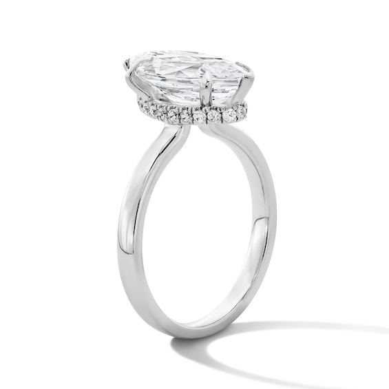 3-1/8 CT. T.w. Marquise-Cut Certified Lab-Grown Diamond Hidden Frame Engagement Ring in 14K White Gold (F/Vs2)