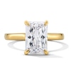 Thumbnail Image 1 of 3-1/4 CT. T.W. Radiant-Cut Certified Lab-Grown Diamond Hidden Double Frame Engagement Ring in 14K Gold (F/VS2)