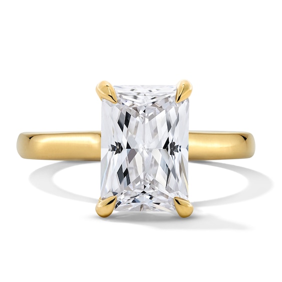 3-1/4 CT. T.w. Radiant-Cut Certified Lab-Grown Diamond Hidden Double Frame Engagement Ring in 14K Gold (F/Vs2)
