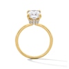 Thumbnail Image 3 of 3-1/4 CT. T.W. Radiant-Cut Certified Lab-Grown Diamond Hidden Double Frame Engagement Ring in 14K Gold (F/VS2)