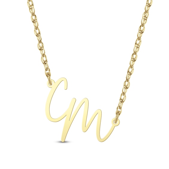 Script Initial Necklace (2 Initials)