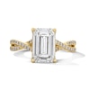 Thumbnail Image 1 of 3-1/4 CT. T.W. Emerald-Cut Certified Lab-Grown Diamond Engagement Ring in 14K Gold (F/VS2)