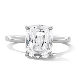 3 CT. T.W. Cushion-Cut Certified Lab-Grown Diamond Solitaire Engagement Ring in 14K White Gold (F/VS2)