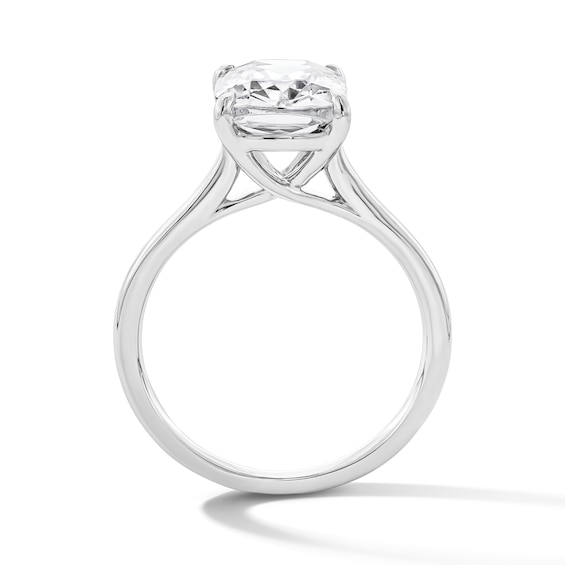 3 CT. T.w. Cushion-Cut Certified Lab-Grown Diamond Solitaire Engagement Ring in 14K White Gold (F/Vs2)