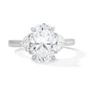 Thumbnail Image 1 of 3-5/8 CT. T.W. Oval-Cut and Half-Moon Certified Lab-Grown Diamond Three-Stone Engagement Ring in 14K White Gold (F/VS2)