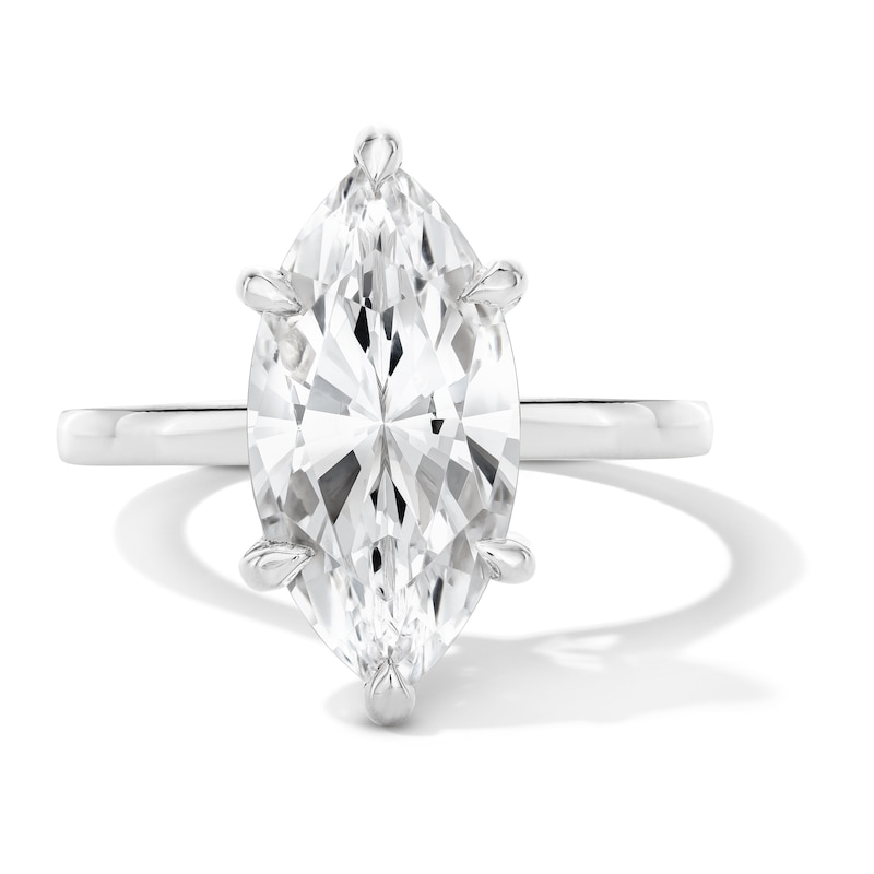 Main Image 1 of 4 CT. T.W. Marquise-Cut Certified Lab-Grown Diamond Solitaire Engagement Ring in 14K White Gold (F/VS2)