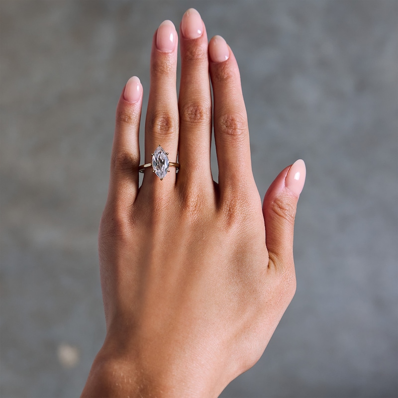 Main Image 2 of 4 CT. T.W. Marquise-Cut Certified Lab-Grown Diamond Solitaire Engagement Ring in 14K White Gold (F/VS2)