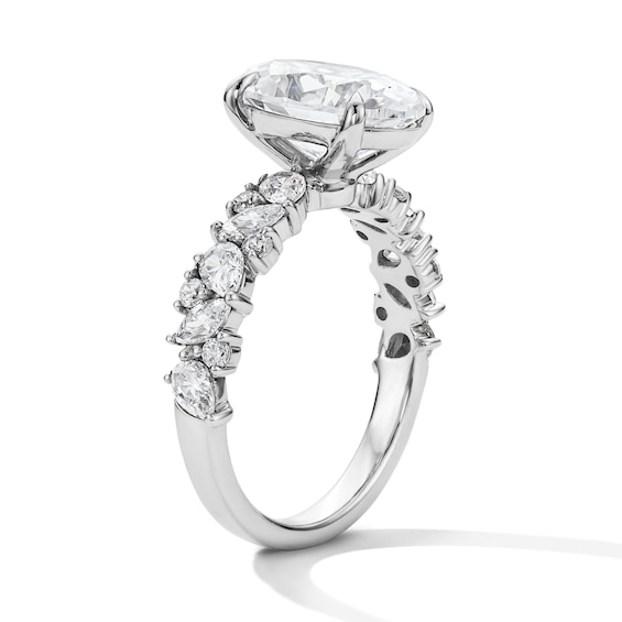 4 CT. T.w. Oval Certified Lab-Grown Diamond Engagement Ring in 14K White Gold (F/Vs2)