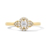 Thumbnail Image 1 of 1/3 CT. T.W. Certified Lab-Grown Diamond Frame Promise Ring in 10K Gold (F/SI2)