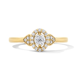 1/3 CT. T.W. Certified Lab-Grown Diamond Frame Promise Ring in 10K Gold (F/SI2)