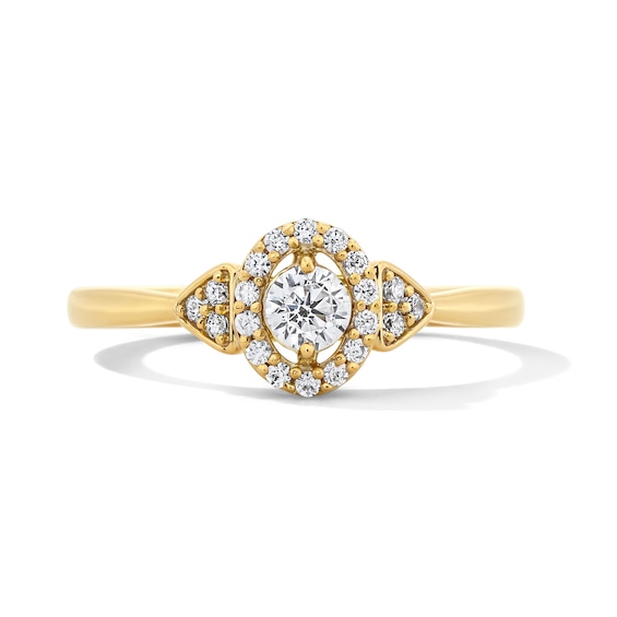 1/3 CT. T.w. Certified Lab-Grown Diamond Frame Promise Ring in 10K Gold (F/Si2)