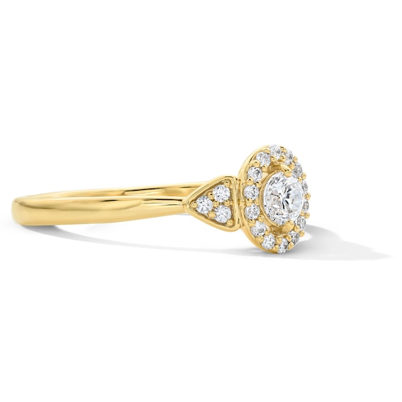 1/3 CT. T.w. Certified Lab-Grown Diamond Frame Promise Ring in 10K Gold (F/Si2)