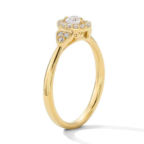 1/3 CT. T.w. Certified Lab-Grown Diamond Frame Promise Ring in 10K Gold (F/Si2)