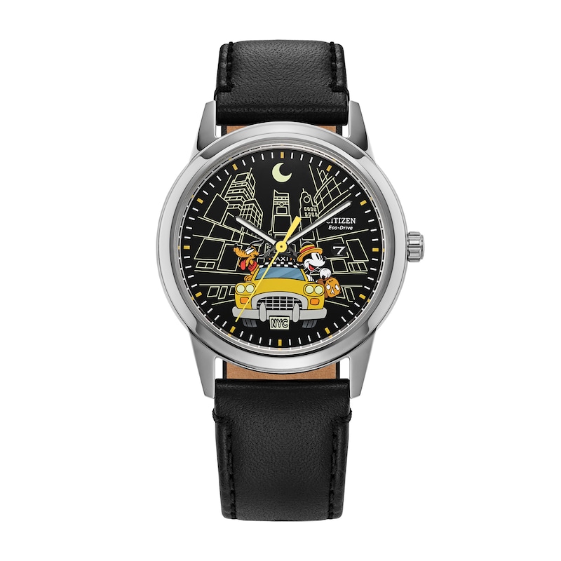 Main Image 1 of Unisex Citizen Eco-Drive® Disney Mickey Mouse & Friends Time to Fly Watch with Black Dial (Model: AW1860-01W)