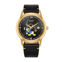 Unisex Citizen Eco-Drive® Disney Donald Duck Seeing Stars Watch with Black Dial (Model: AW1789-04W)