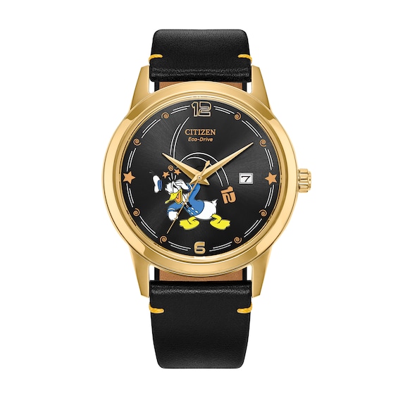 Unisex Citizen Eco-Drive® Disney Donald Duck Seeing Stars Watch with Black Dial (Model: Aw1789-04W)