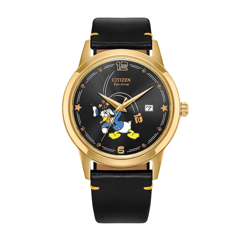 Main Image 1 of Unisex Citizen Eco-Drive® Disney Donald Duck Seeing Stars Watch with Black Dial (Model: AW1789-04W)