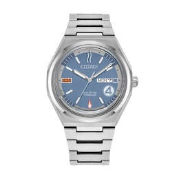 Men’s Citizen Eco-Drive® Marvel The Fantastic 4 Super Titanium™ Watch with Blue Dial (Model: AW0131-66W)